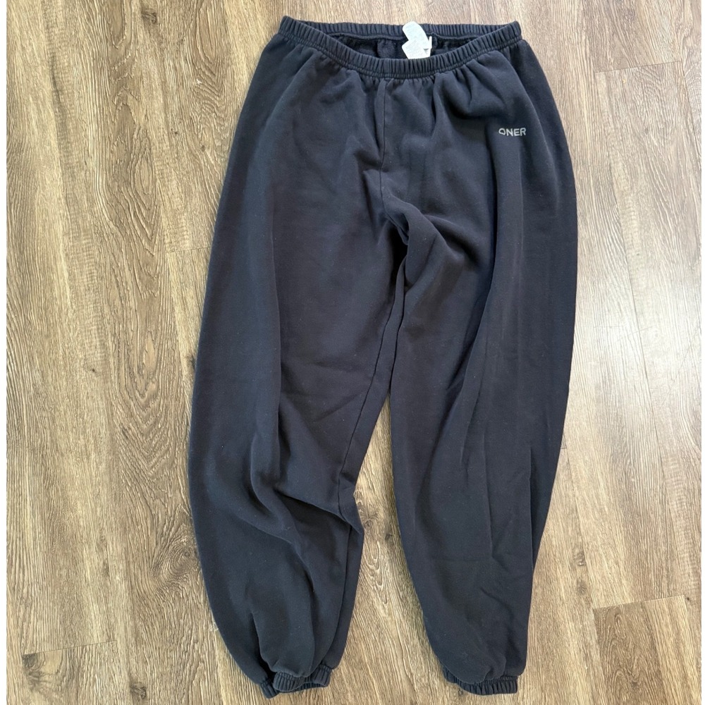 Oner Active Mid Weight Joggers Black Fleece Lined Sweatpants Large - Picture 4 of 8